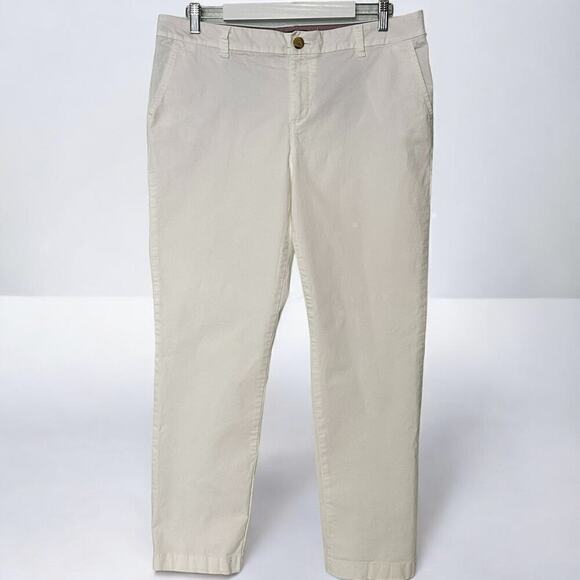 Tommy Hilfiger White Cotton Ankle Slim Fit Chino Trousers (14) - Picture 2 of 13